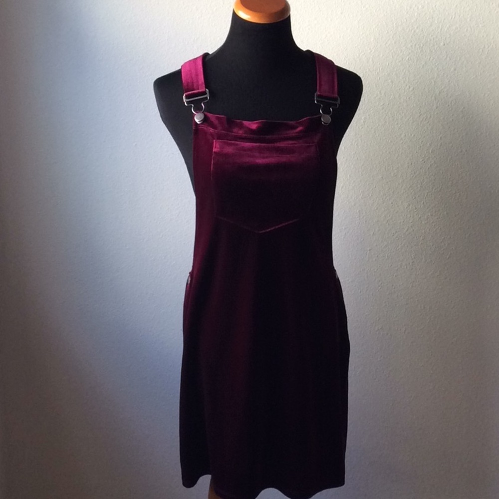 Velvet overall dress